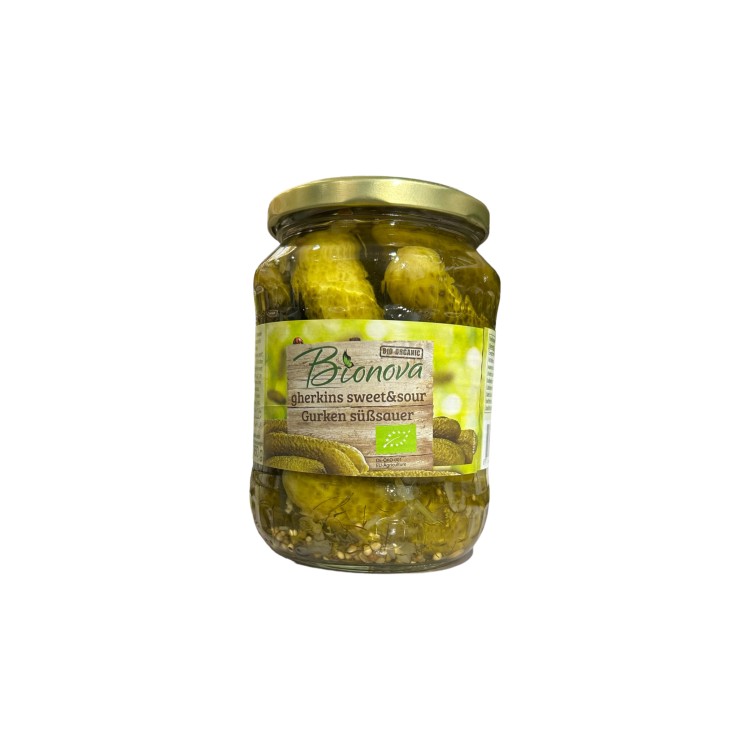 CORNICHONS GROS AIGRES DOUX (680G) BIONOVA