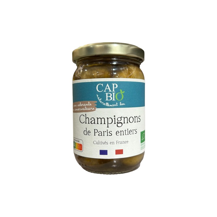 CHAMPIGNONS DE PARIS ENTIERS 195G CAP BIO