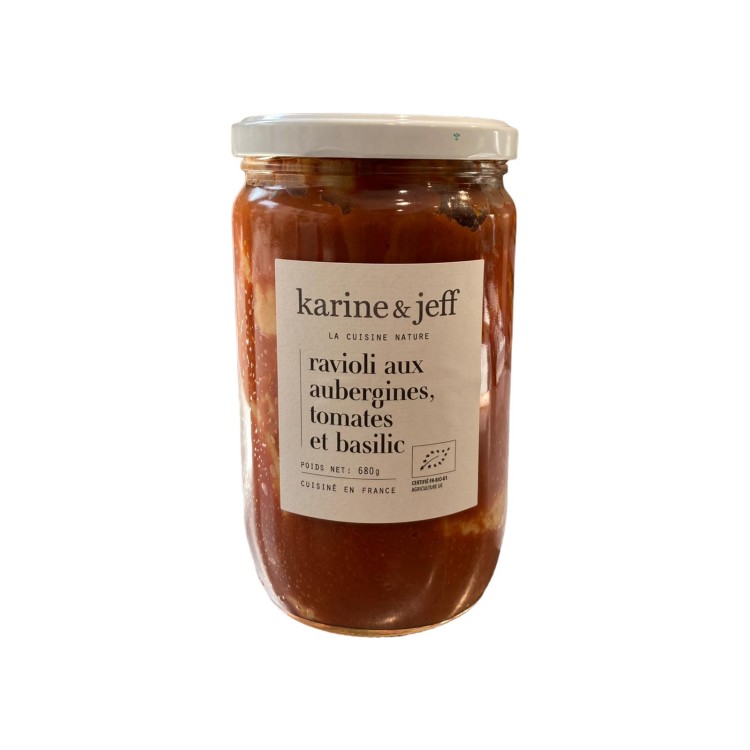 Ravioli aubergine tomate basilic - Karine et Jeff - 680g