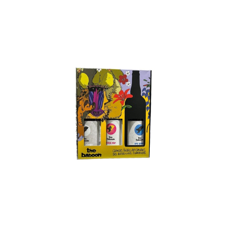 COFFRET 3 BIERES COULEURS (3X75CL) - THE BABOON