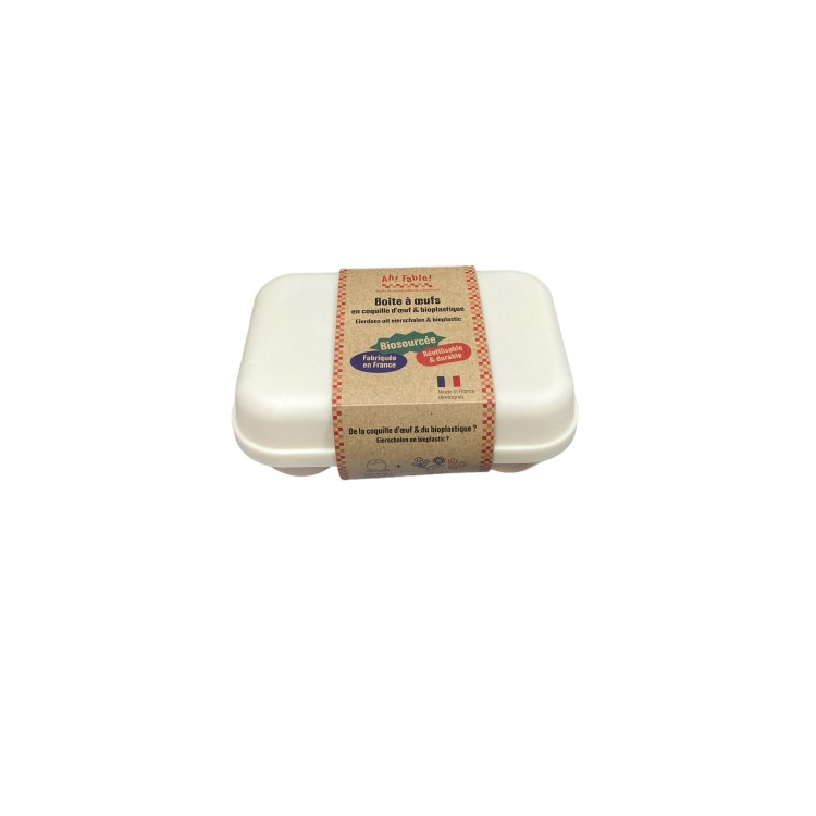 BOITE 6 OEUFS BEIGE  BIOPLASTIQUE