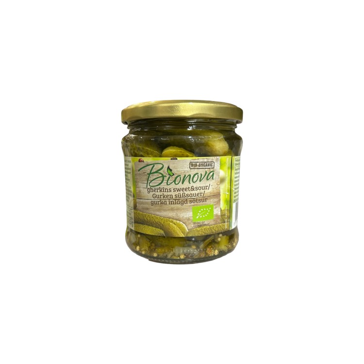 CORNICHONS AIGRES DOUX (330G) BIONOVA