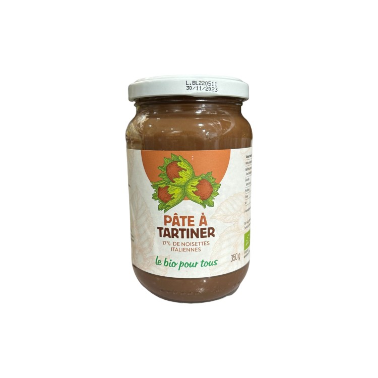 PATE A TARTINER NOISETTES 350G BIO POUR TOUS