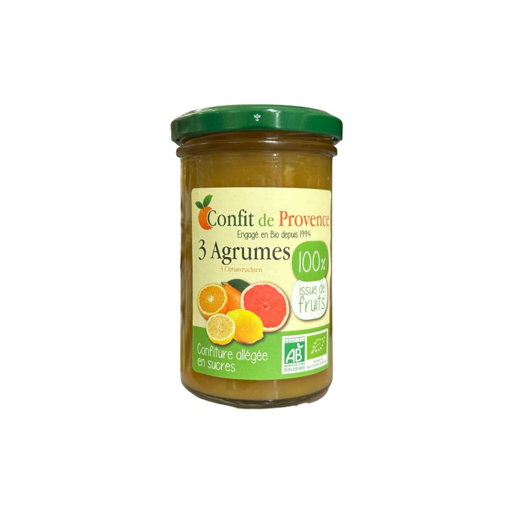 100% FRUITS 3 AGRUMES 290G CONFIT DE PROVENCE