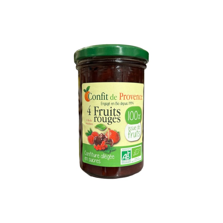 100% FRUITS 4 FRUITS ROUGES 290G CONFIT DE PROVENCE