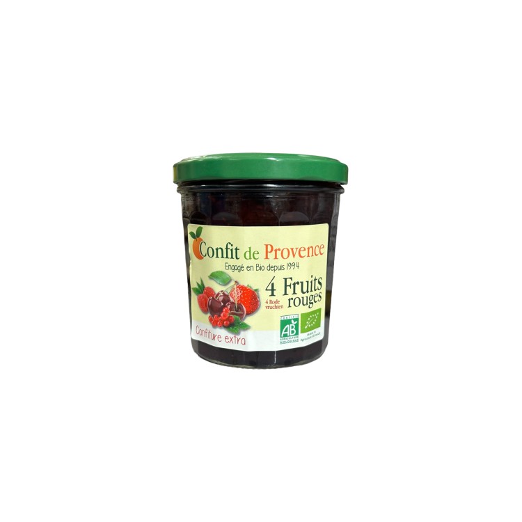 CONFITURE 4 FRUITS ROUGES 370G CONFIT DE PROVENCE