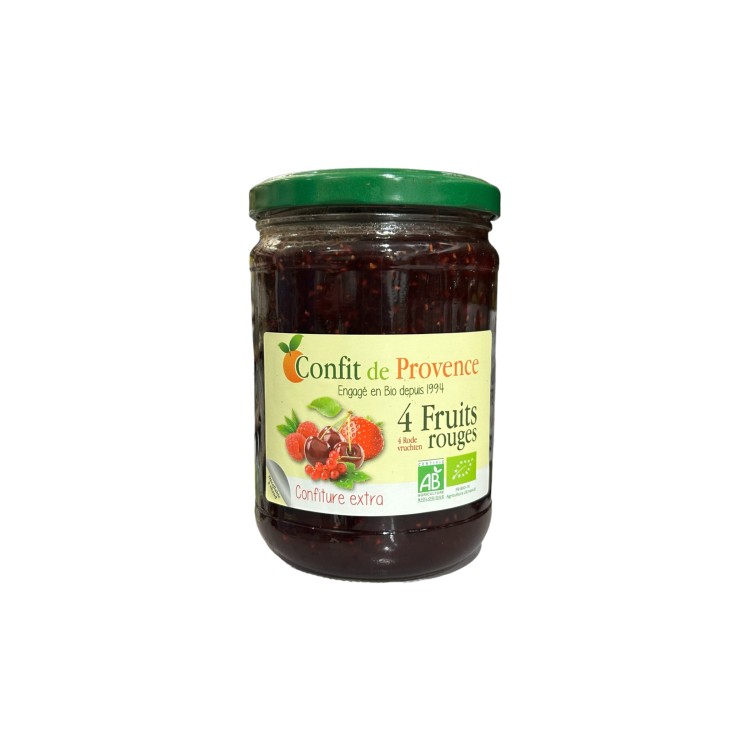 CONFITURE 4 FRUITS ROUGES 650G CONFIT DE PROVENCE