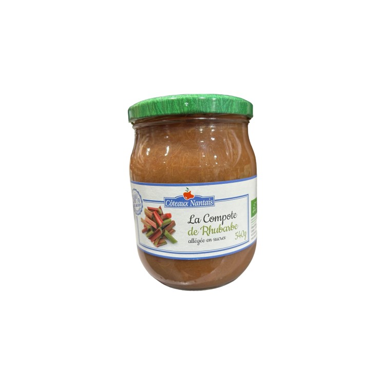 COMPOTE DE RHUBARBE ALLEGEE EN SUCRES (540G) COTEAUX NANTAIS