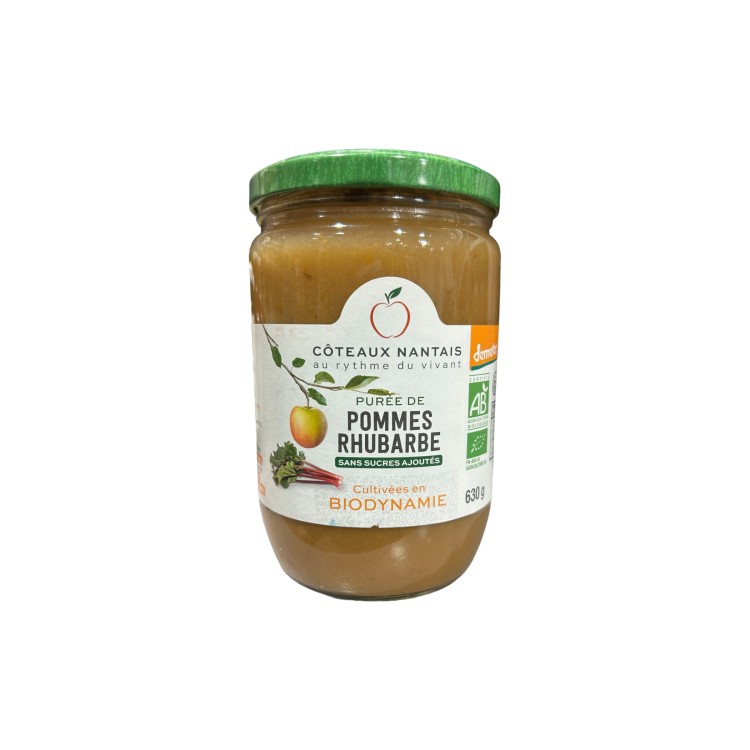 PURÉE POMMES RHUBARBE 630G