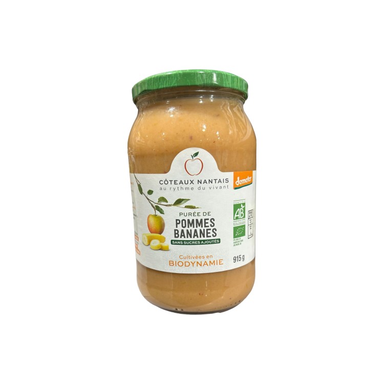 PUREE DE POMMES BANANES DEMETER (915G) COTEAUX NANTAIS