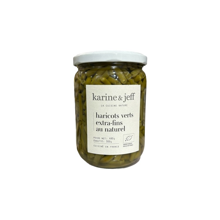 HARICOTS VERTS EXTRA-FINS AU NATUREL 490G KARINE ET JEFF