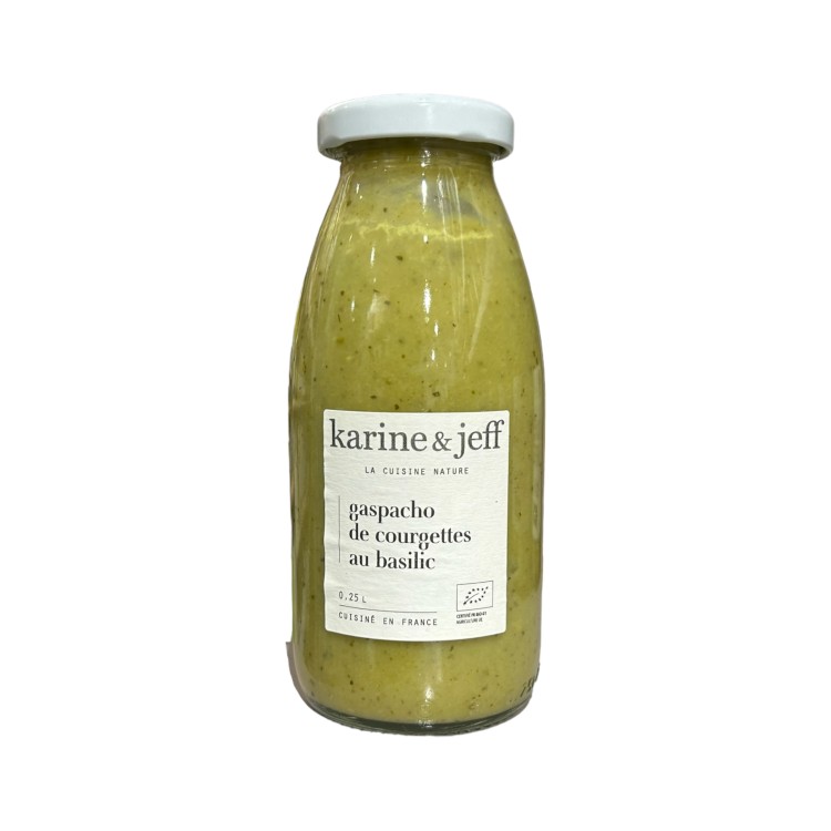 GASPACHO  DE COURGETTE AU BASILIC 25CL KARINE ET JEFF