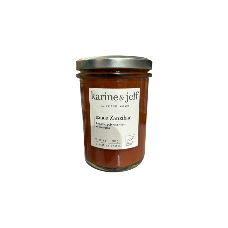 SAUCE ZANZIBAR TOMATE POIVRON CURCUMA 200G KARINE ET JEFF