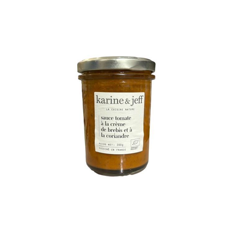 Sauce tomate à la crème de brebis et coriandre - Karine et Jeff - 200g