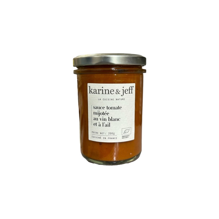 Sauce tomate mijotee vin blanc ail - Karine et Jeff - 200g