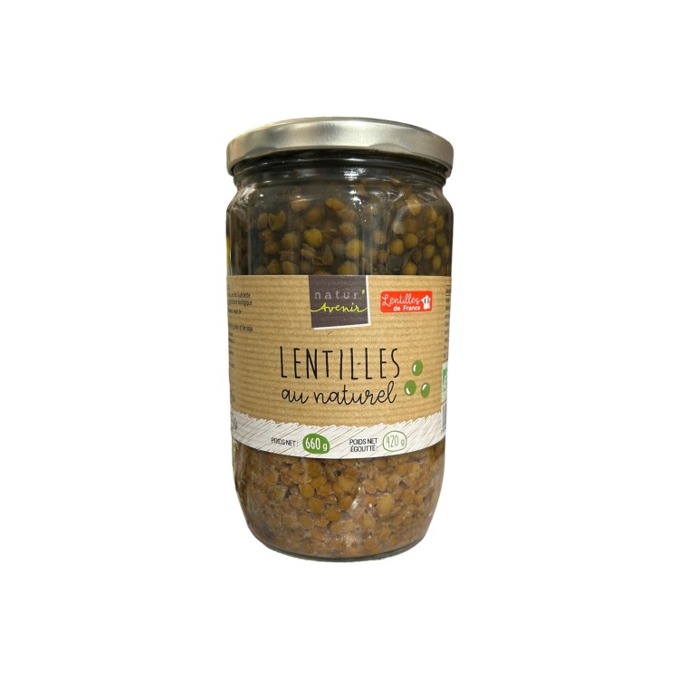 LENTILLES AU NATUREL - NATUR'AVENIR - (660G - PNE 420G)