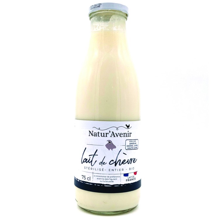 LAIT DE CHEVRE ENTIER STÉRÉLISÉ - NATUR'AVENIR - 75CL