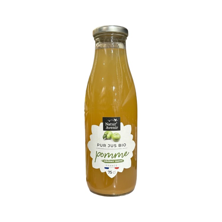 PUR JUS DE POMME FRANCE GRANNY SMITH - NATUR'AVENIR - 75CL