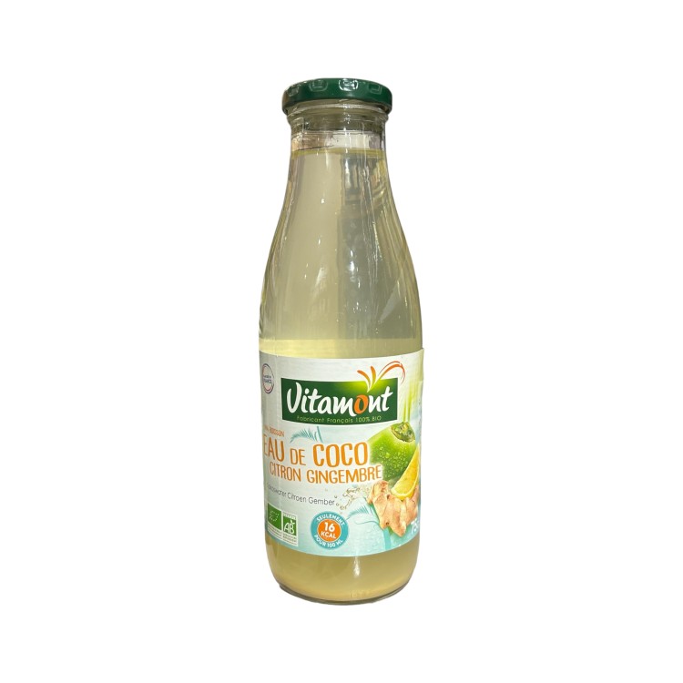 EAU DE COCO CITRON GINGEMBRE - VITAMONT - 75CL