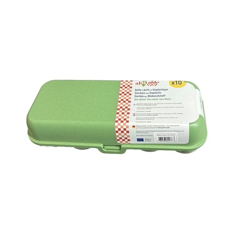 BOITE 10 OEUFS VERT BIOPLASTIQUE