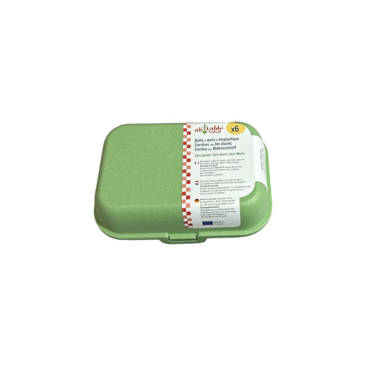 BOITE 6 OEUFS VERT BIOPLASTIQUE