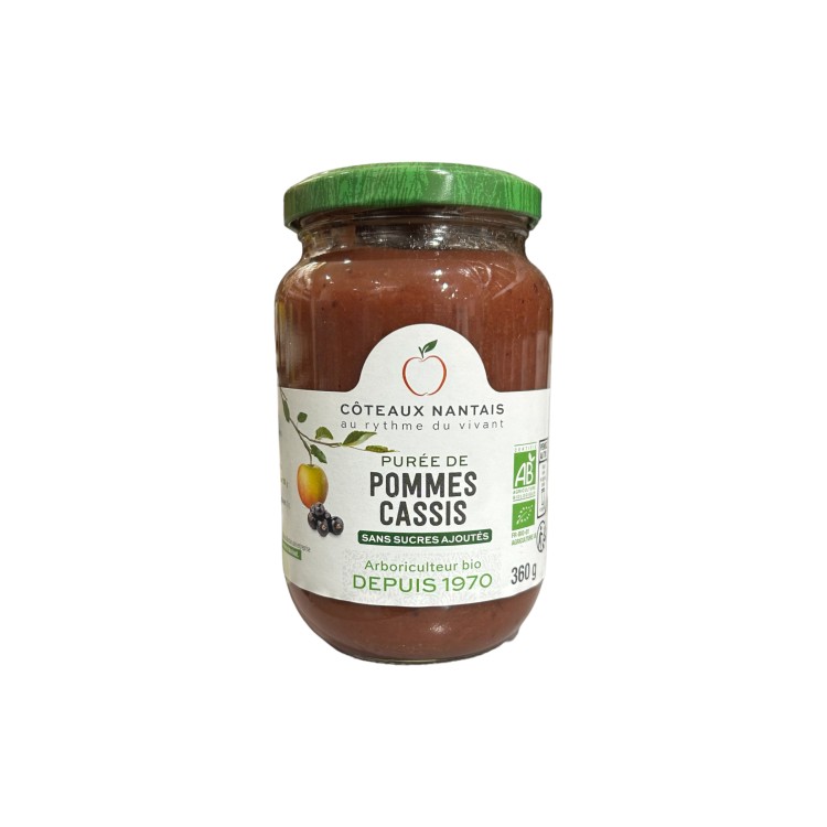 PUREE DE POMMES CASSIS 360G COTEAUX NANTAIS