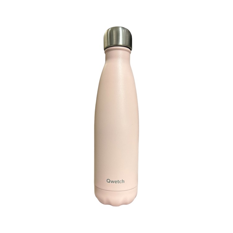 BOUTEILLE ISOTHERME ROSE PASTEL - QWETCH - 500ML