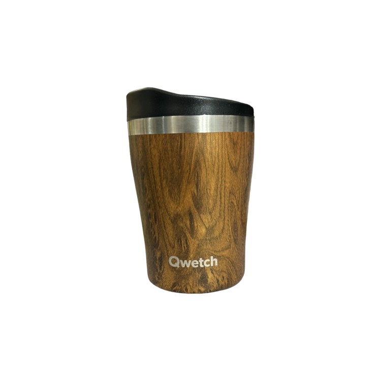 MUG ISOTHERME WOOD - QWETCH - 240ML